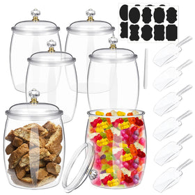 Senonapo 6-pack jars with lids for organized kitchen storage and easy access