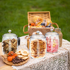 Senonapo cookie jars on a counter ideal for cookies, candies, and snacks