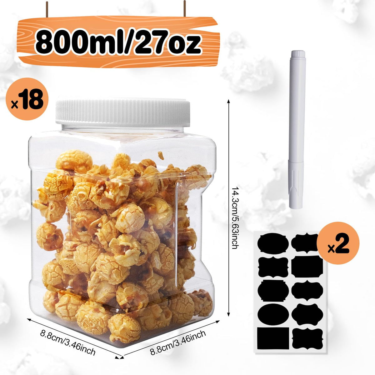 SENONAPO wide-mouth 27oz container showing easy access for ingredients.