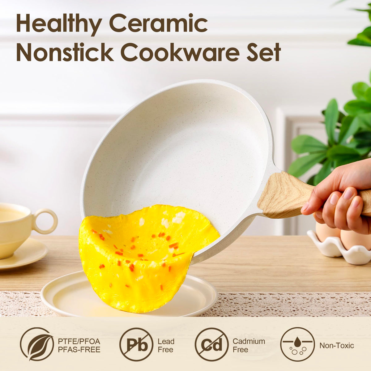 Sensarte 10-inch crepe pan perfect for delicate batter and quick cleanup