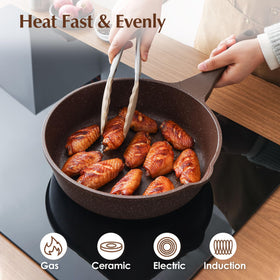 SENSARTE 10-inch skillet with induction-compatible base for versatile use