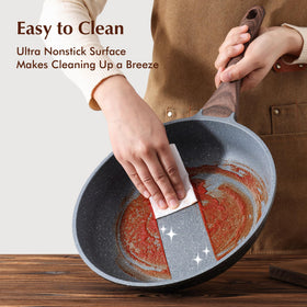 SENSARTE 12.5-inch granite nonstick pan for family meals