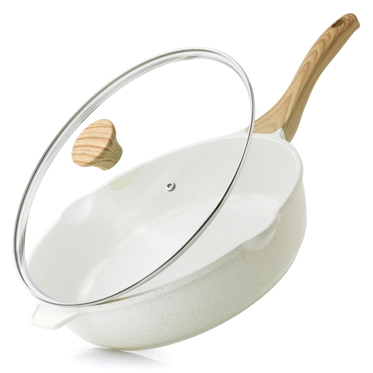 SENSARTE 12-inch ceramic sauté pan with nonstick surface for easy daily cooking.