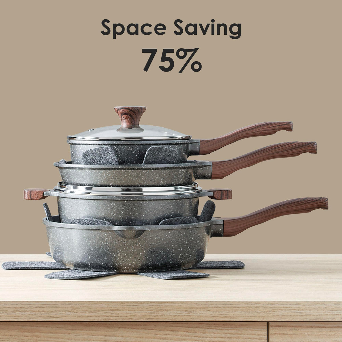 SENSARTE 4.5-quart sauté pan with lid for versatile sautéing