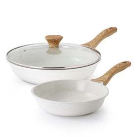 Sensarte 8-inch omelette pan with stay-cool handle for quick eggs