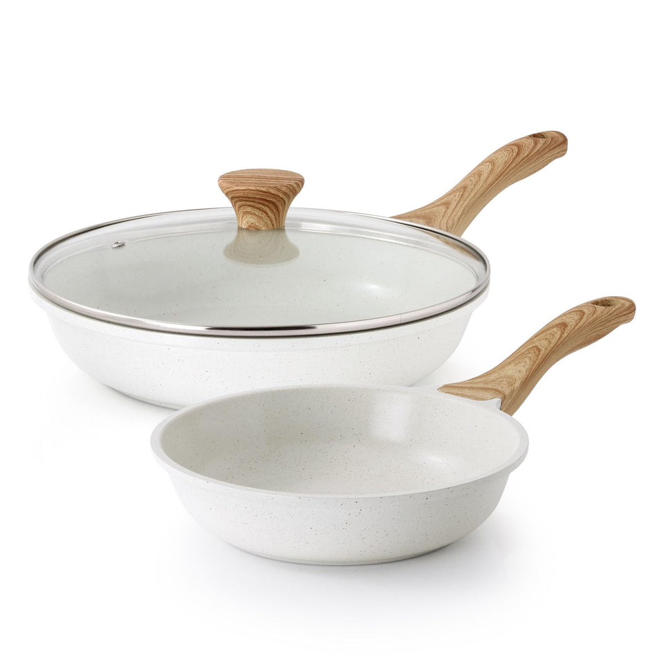 Sensarte 8-inch omelette pan with stay-cool handle for quick eggs