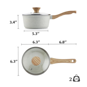 Sturdy cast aluminum core heats quickly and evenly on all cooktops.