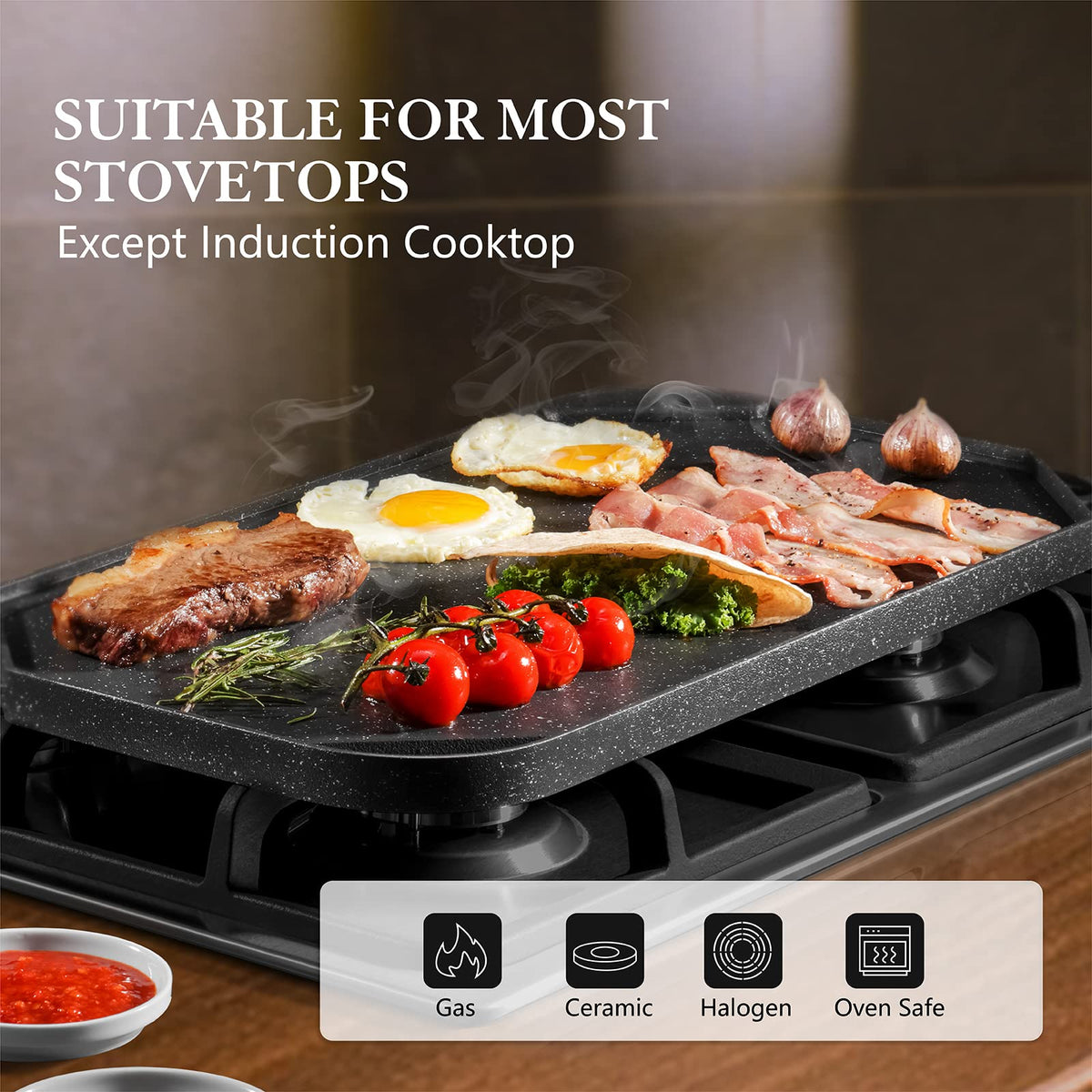 SENSARTE cast aluminum body provides durable, even heat.