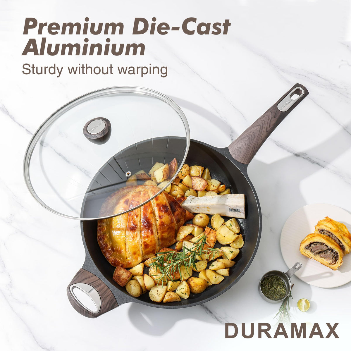 Sensarte cast aluminum construction resists warping for lasting performance.
