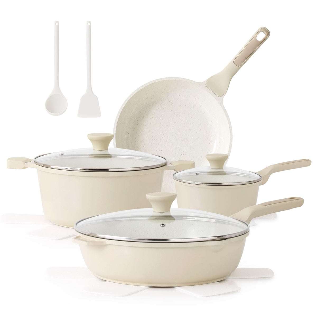 SENSARTE 10-inch frypan with ceramic nonstick surface for easy, low-oil cooking