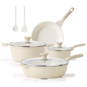SENSARTE 10-inch frypan with ceramic nonstick surface for easy, low-oil cooking