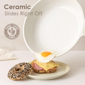 SENSARTE 2.6qt saucepan with lid ideal for sauces and quick simmering