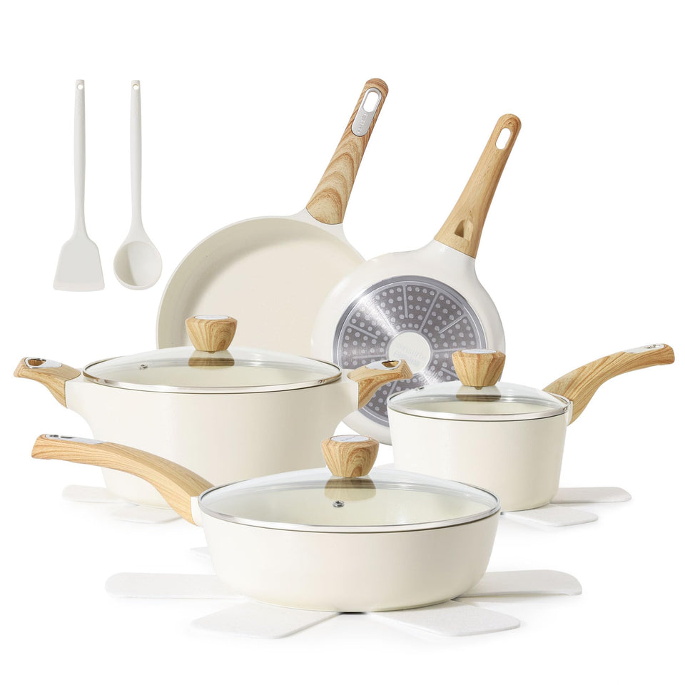 SENSARTE ceramic 8-inch frying pan with easy release for quick sears