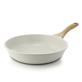 Sensarte ceramic frying pan top view shows a smooth nonstick surface for easy cooking