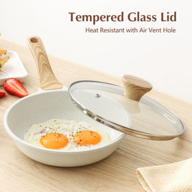 SENSARTE induction-compatible ceramic frying pan suitable for all cooktops.