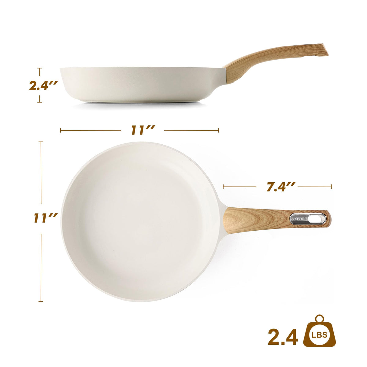 SENSARTE ceramic nonstick 11inch pan ideal for pancakes and omelettes.