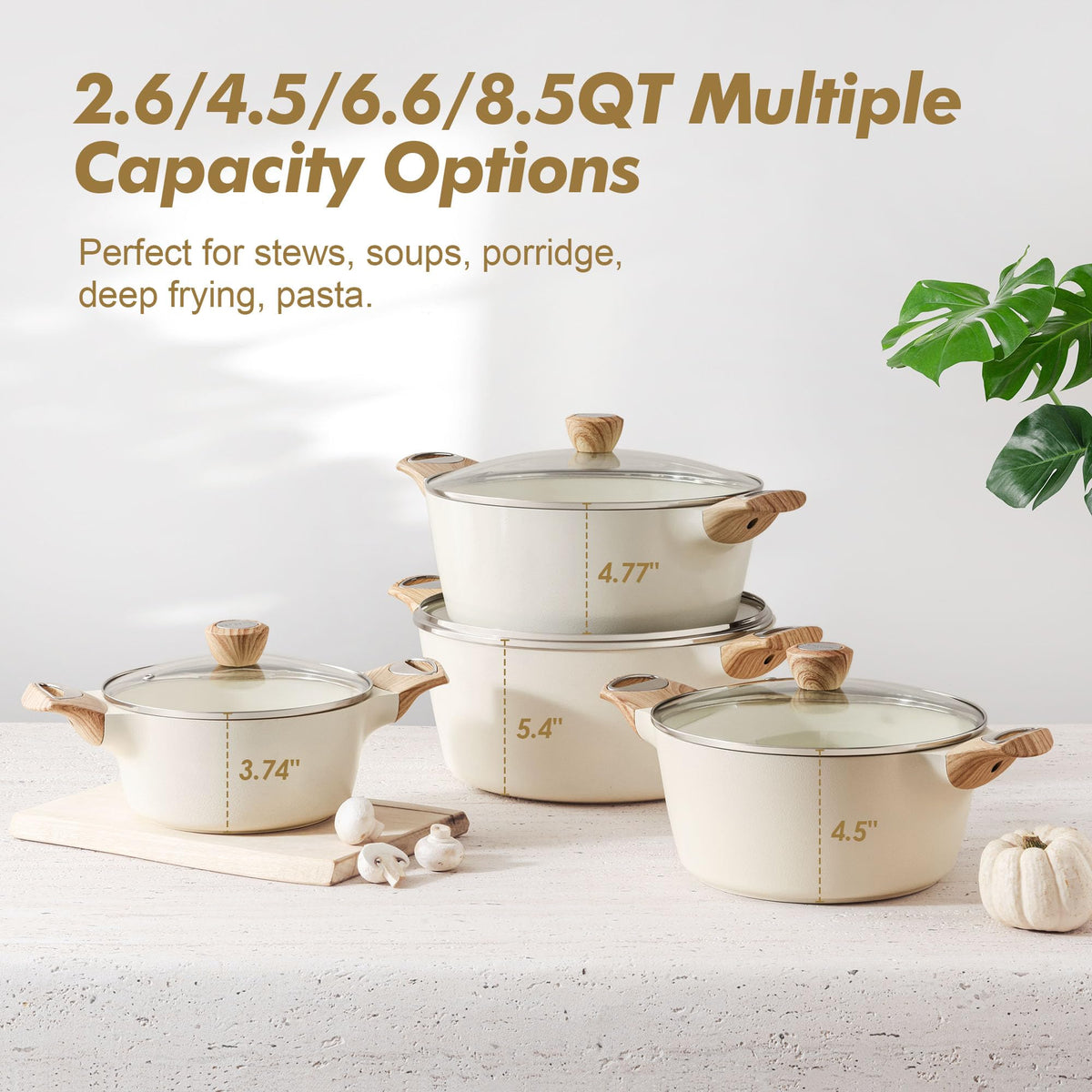 SENSARTE 6.6qt stockpot, induction compatible, durable base