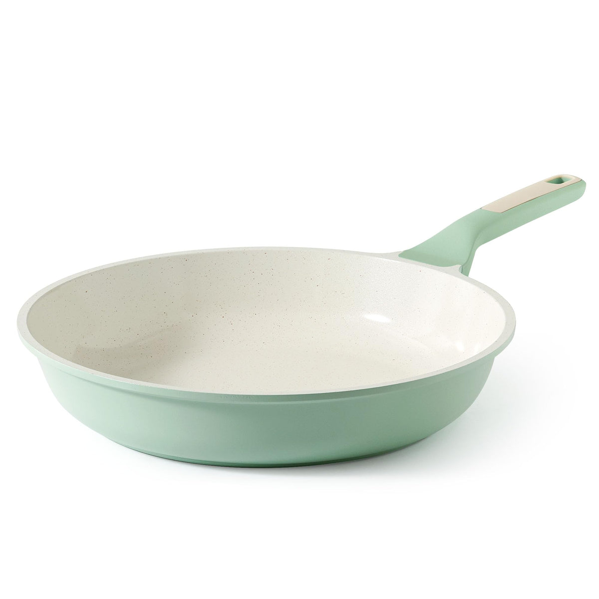Sensarte 8in ceramic skillet front view showing even heat distribution for reliable cooking
