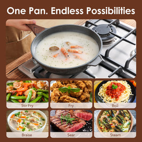 SENSARTE clear glass lid lets you monitor progress without lifting.