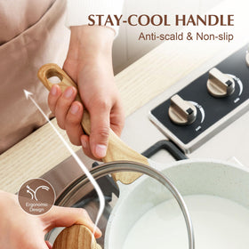 SENSARTE compact 2.5 qt pan fits small kitchens and quick meals.