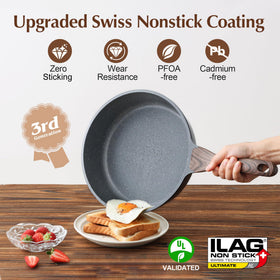 SENSARTE cookware on induction stovetop for quick, even heat distribution.