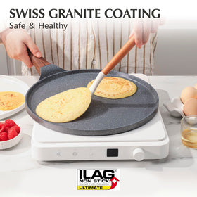 SENSARTE crepe pan induction-compatible base on all stoves.