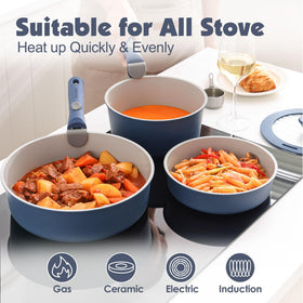 SENSARTE dishwasher-safe cookware cleans up quickly after busy weeknight meals.