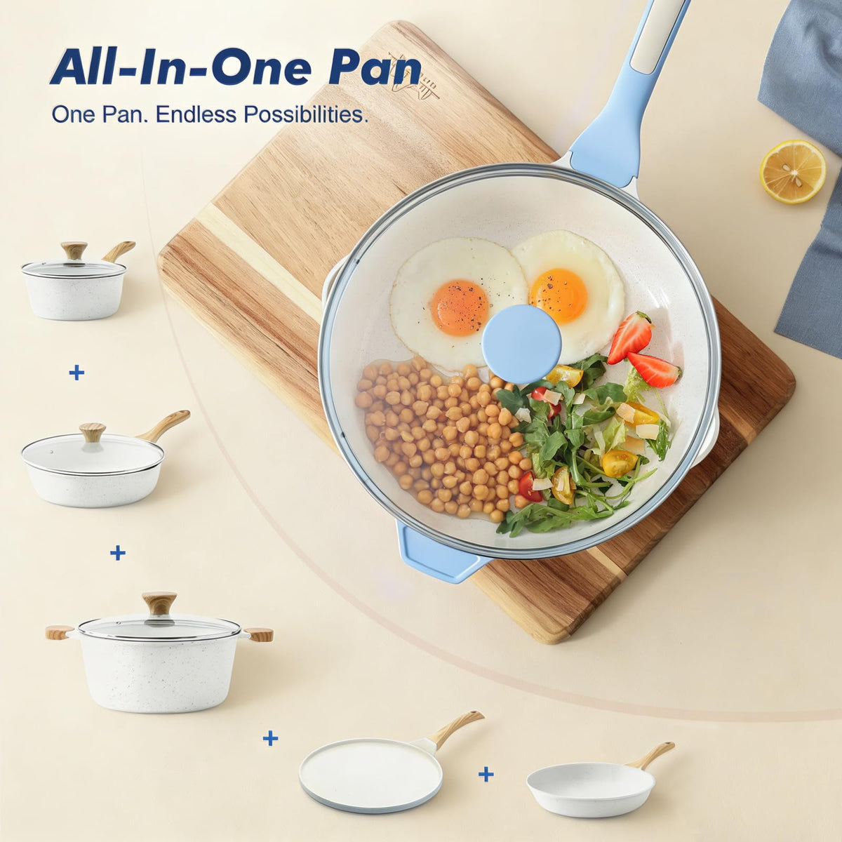 SENSARTE dishwasher-safe nonstick pan for quick, easy cleanup.
