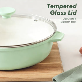 SENSARTE dishwasher-safe nonstick surface for quick, easy cleanup.