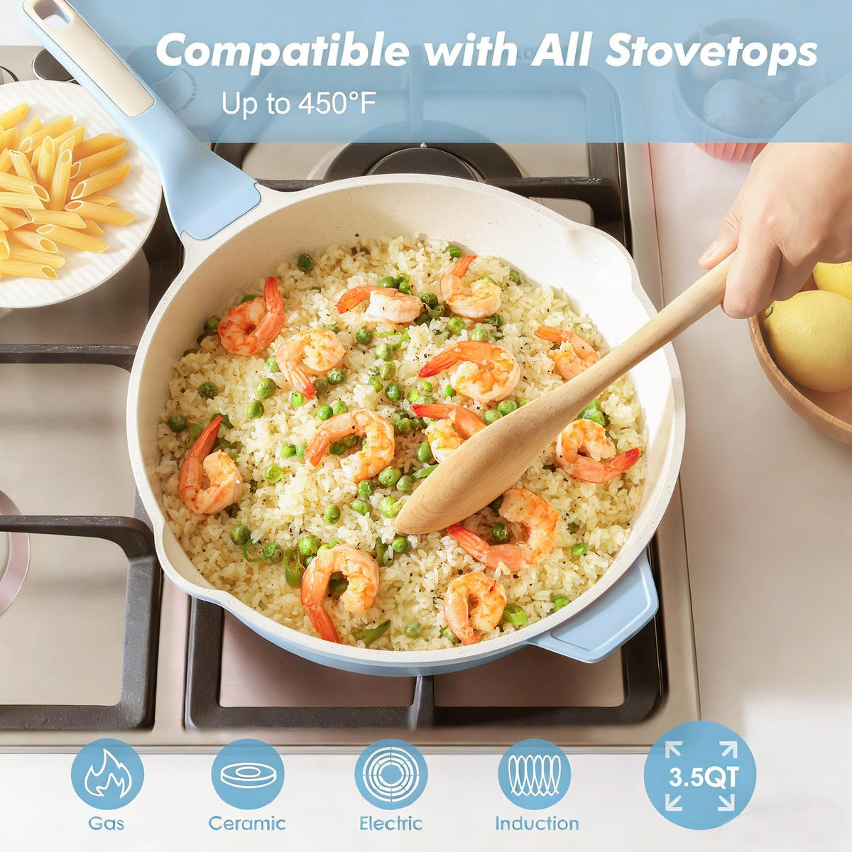 SENSARTE dishwasher-safe pan for quick, hassle-free cleanup