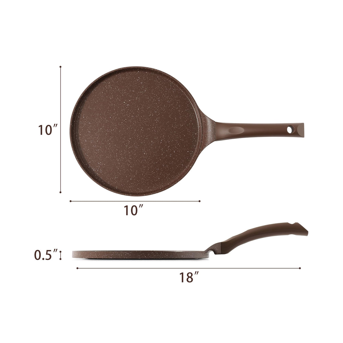 Sensarte easy-clean pan with no rivets for quick washing.