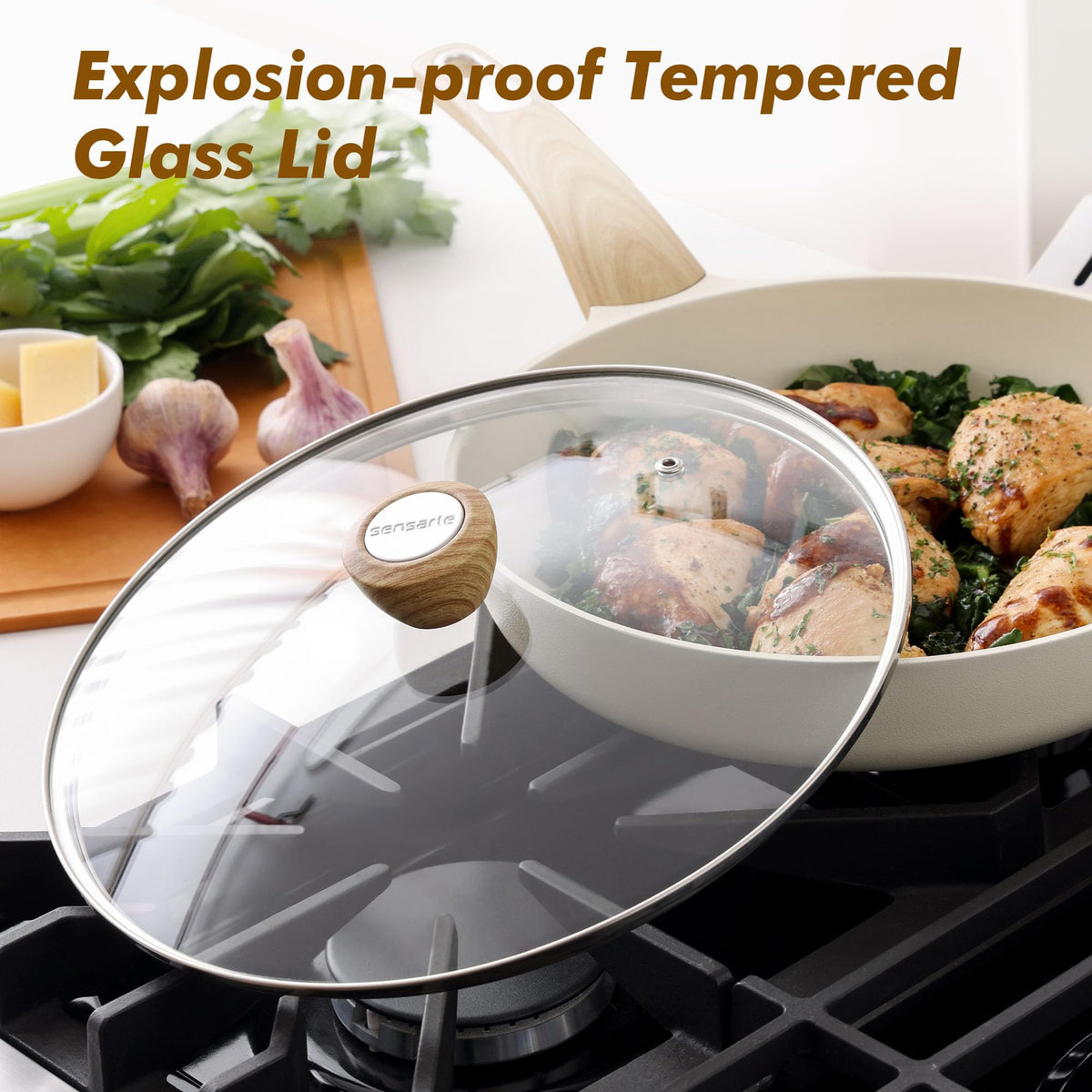 SENSARTE smooth nonstick surface simplifies cleaning