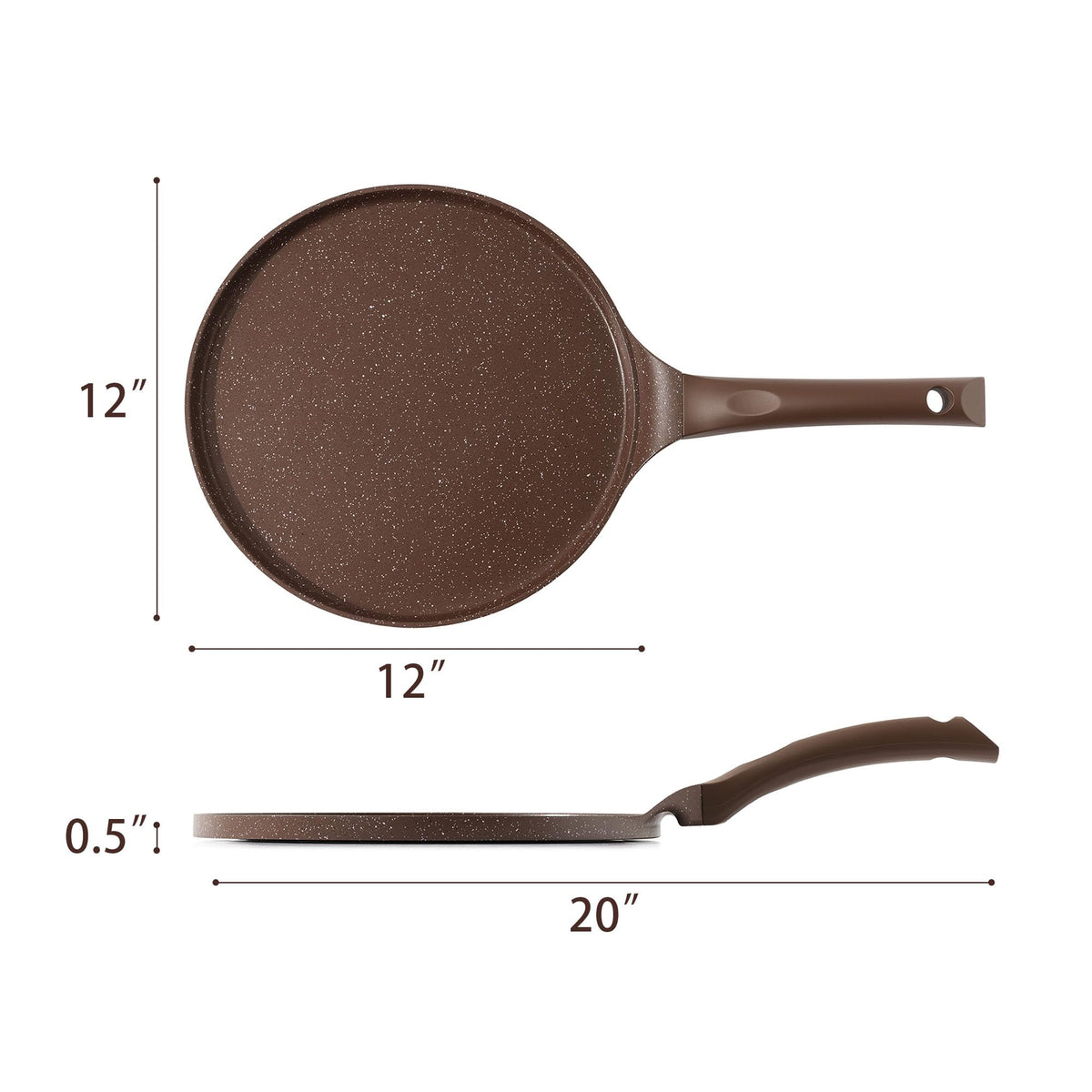 SENSARTE 12-inch pan ready for crepes, pancakes, tortillas and more.