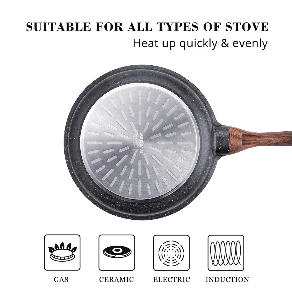 SENSARTE easy-clean surface wipes clean after sautéing or frying