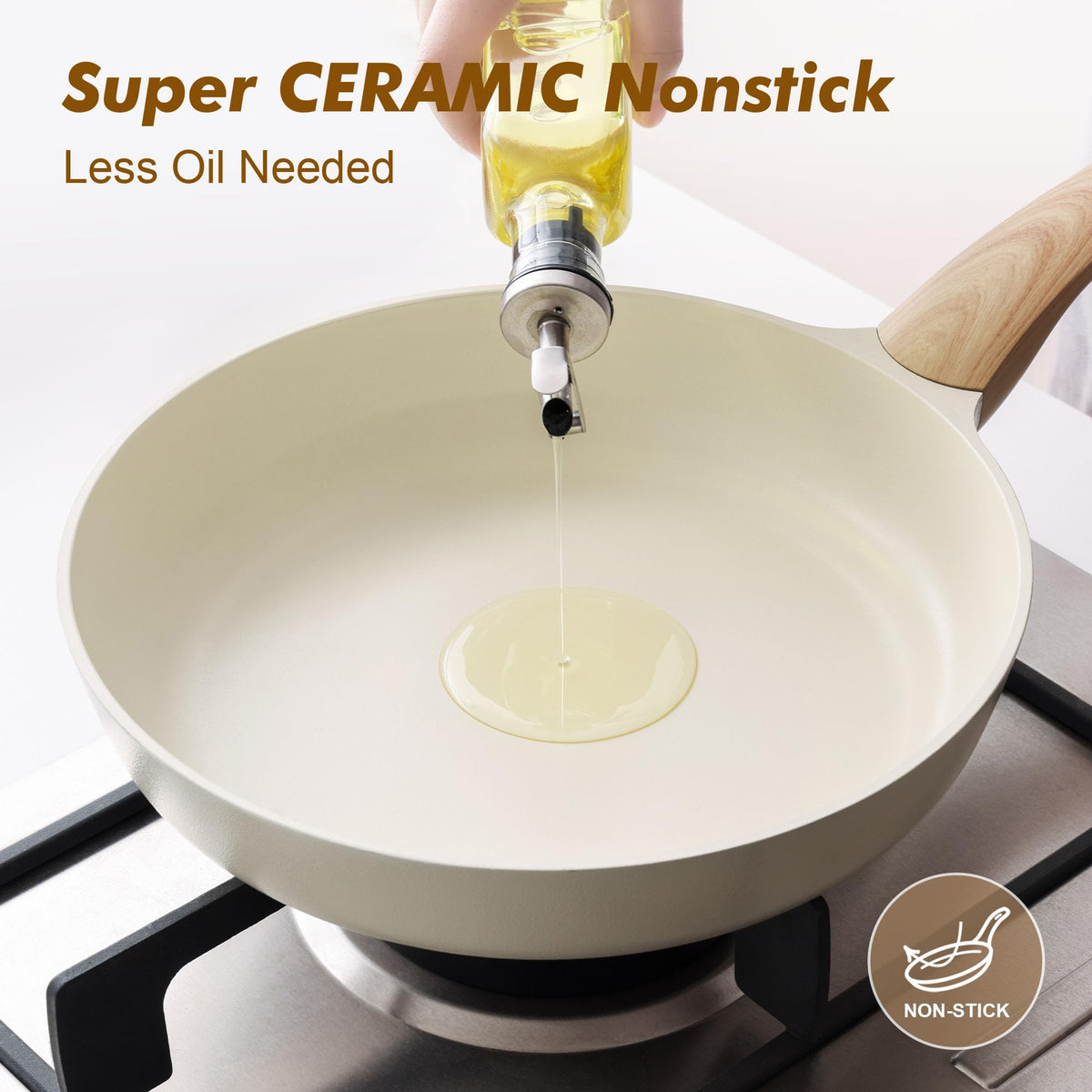 SENSARTE egg omelette nonstick surface for easy release