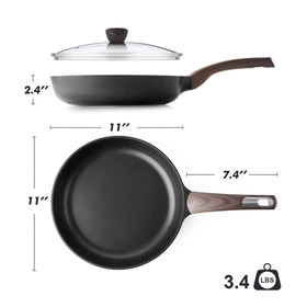 SENSARTE ergonomic handle grip for safe, comfortable cooking experience.