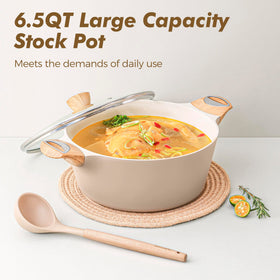 SENSARTE explosion-proof glass lid providing clear visibility while cooking