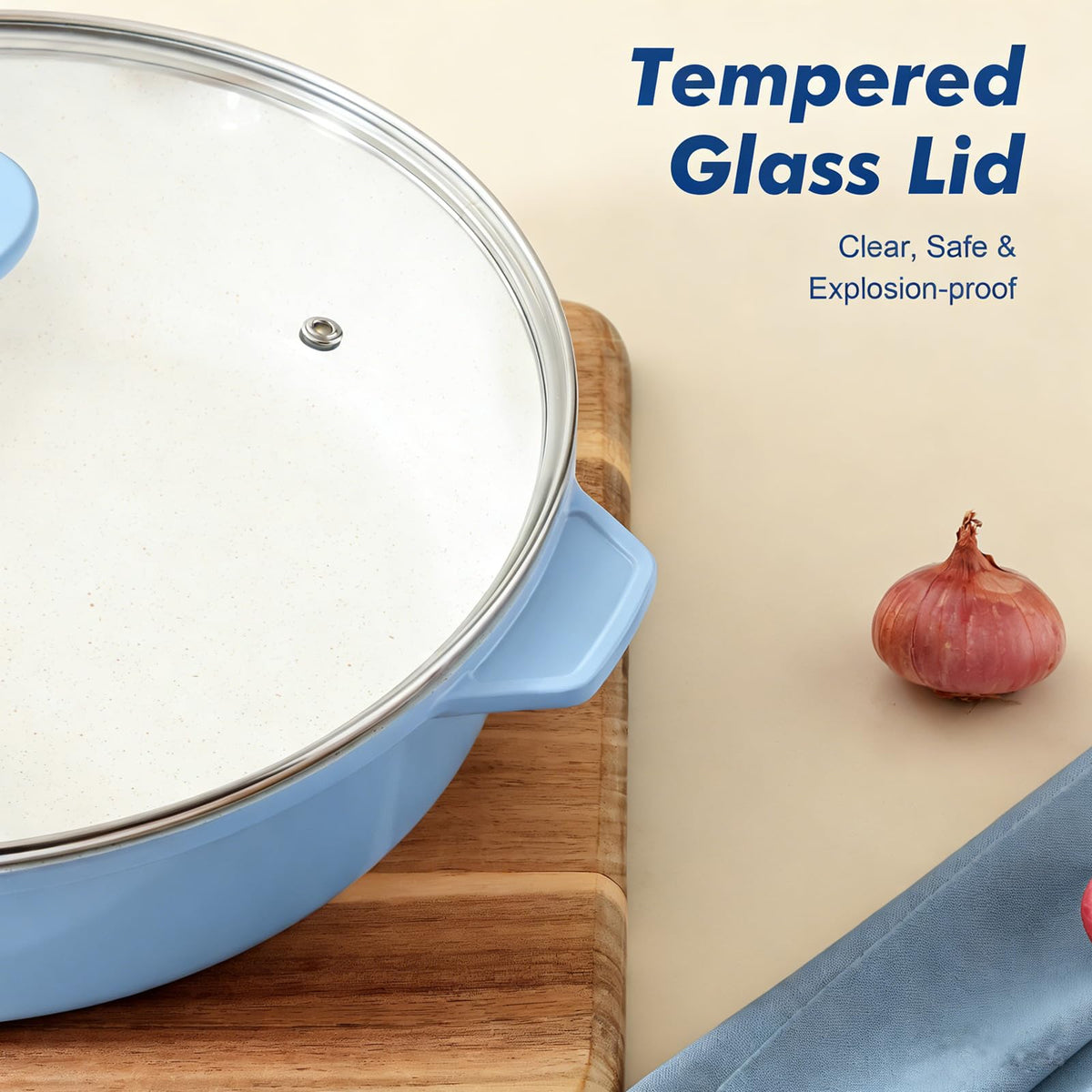 SENSARTE fast-even heat cast aluminum base prevents hot spots.