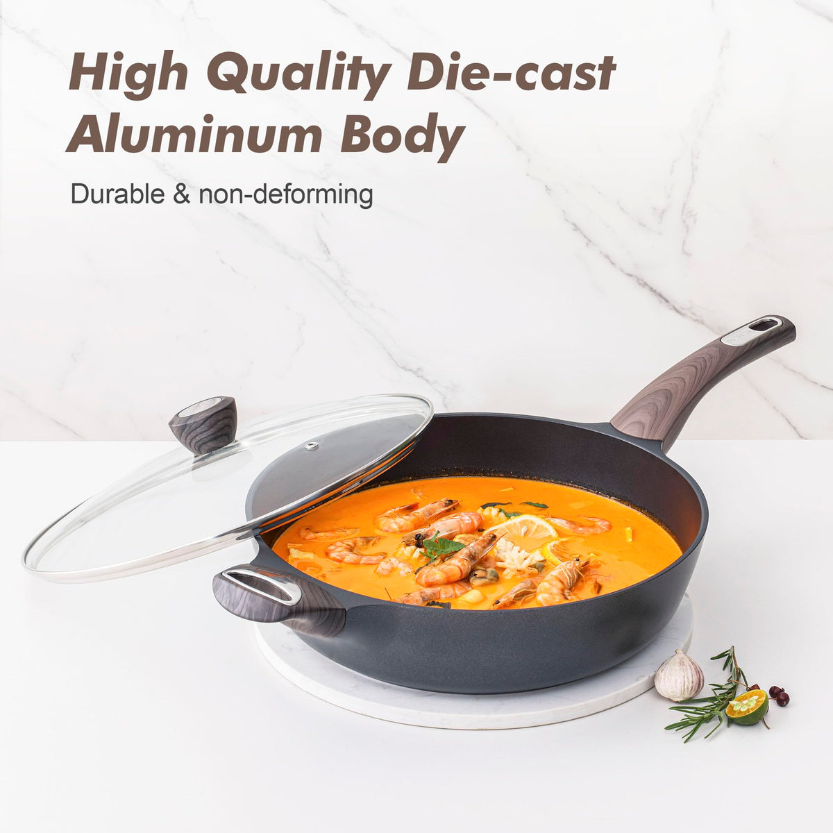 Sensarte explosion-proof glass lid lets you monitor cooking safely