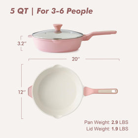 SENSARTE healthy-meal-prep pan supports low-oil cooking