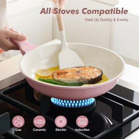 SENSARTE induction-base pan heats evenly on all stove tops.