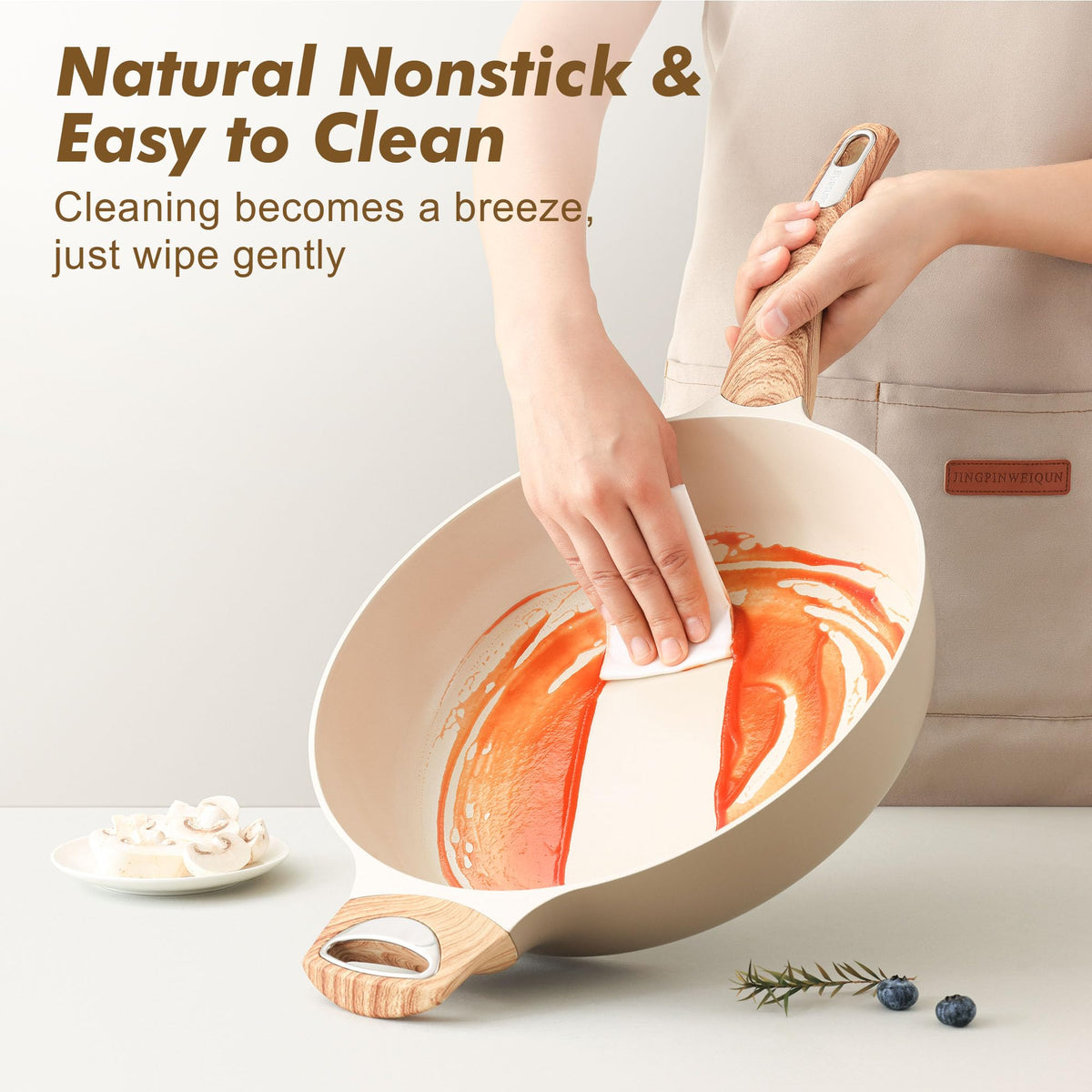 SENSARTE induction-base pan heats fast and evenly on any stove.