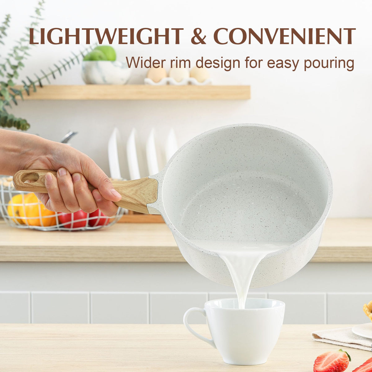 SENSARTE induction-compatible base enables versatile use on all cooktops.
