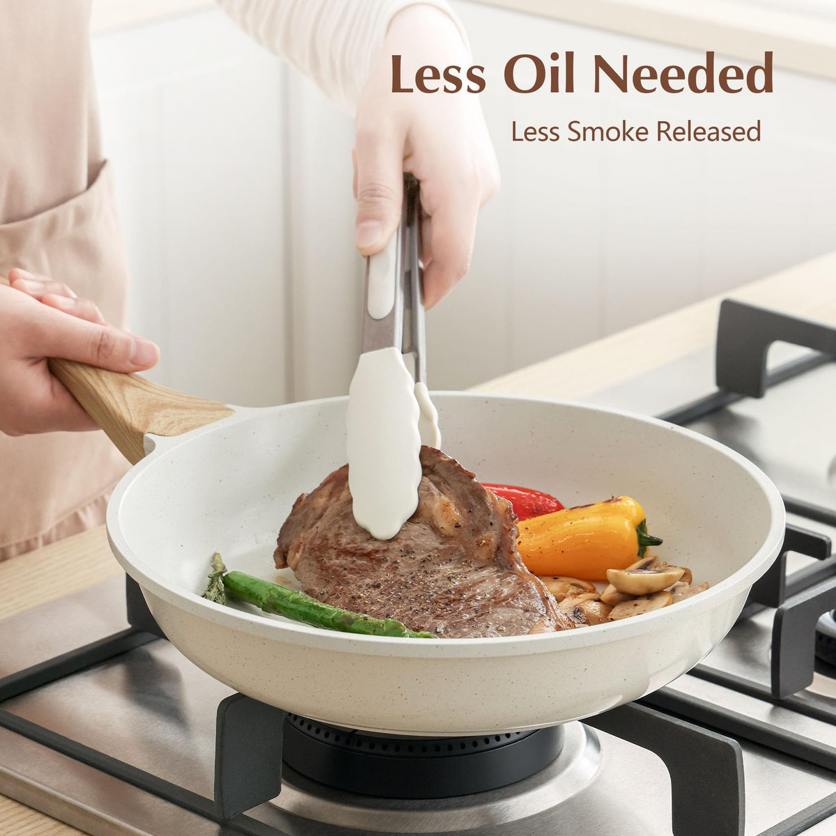 SENSARTE induction-compatible base heats quickly and evenly on any cooktop