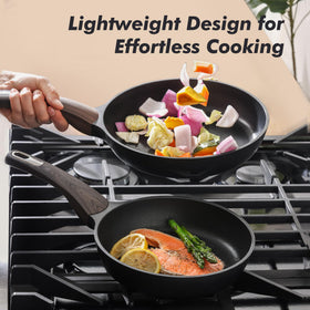SENSARTE induction-compatible base heats quickly and evenly on any stove.
