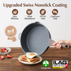 SENSARTE pan with induction-compatible base for all stove tops.