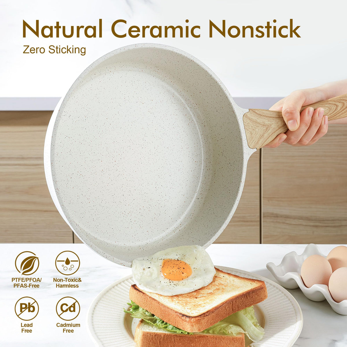 SENSARTE induction-compatible base ensures even heating on all stoves.