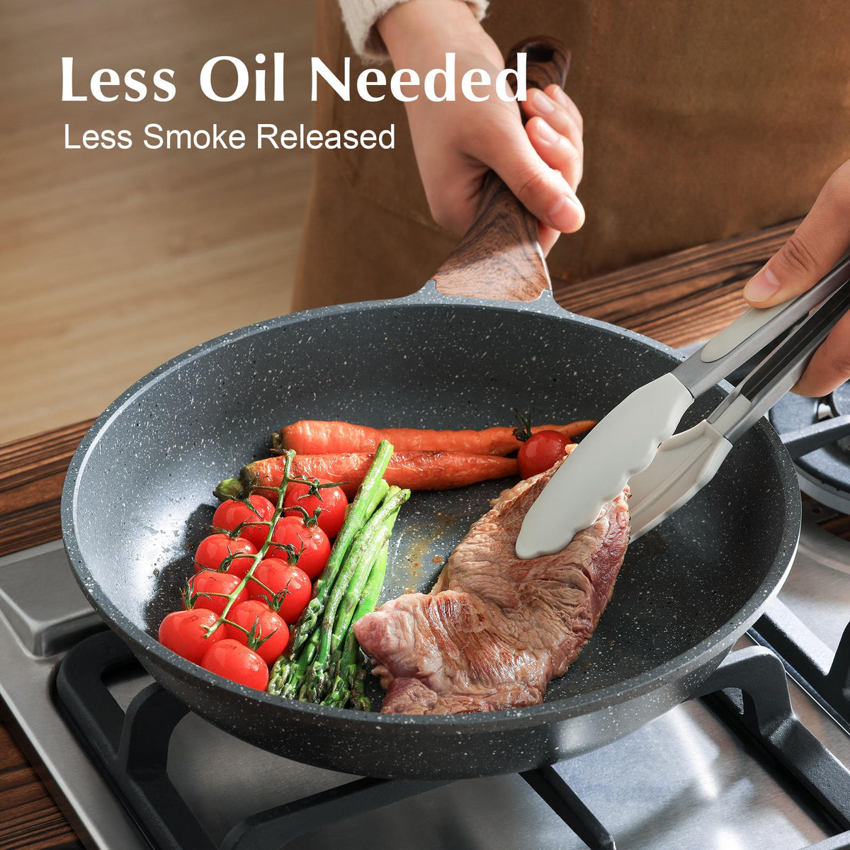 SENSARTE induction-compatible skillet base fits all stoves