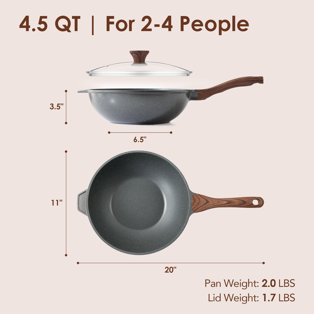SENSARTE induction-compatible wok base heats reliably on all cooktops.