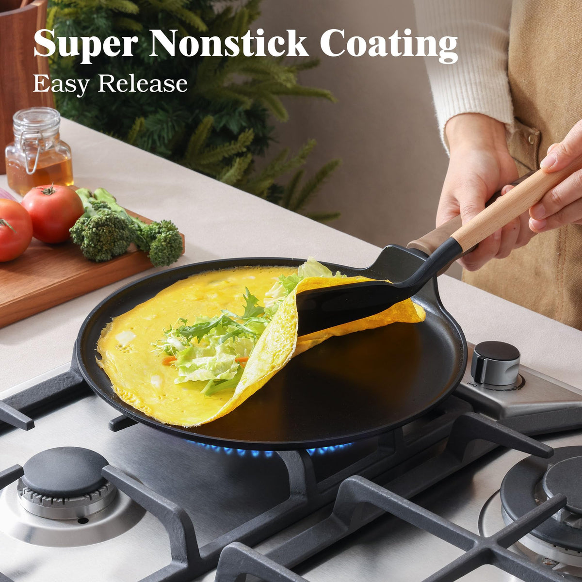 SENSARTE induction-ready cookware shown on a stovetop for versatile heating.